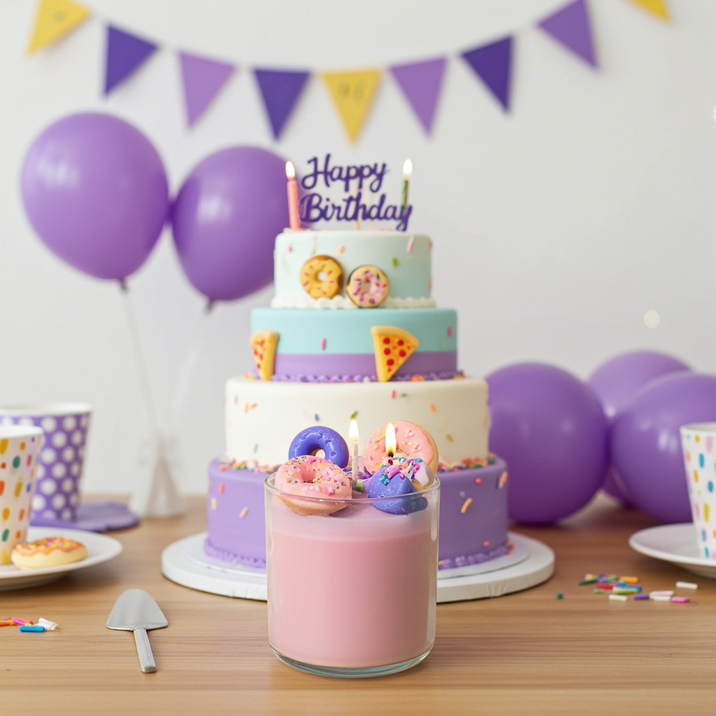 Small Happy Birthday Dessert Candle