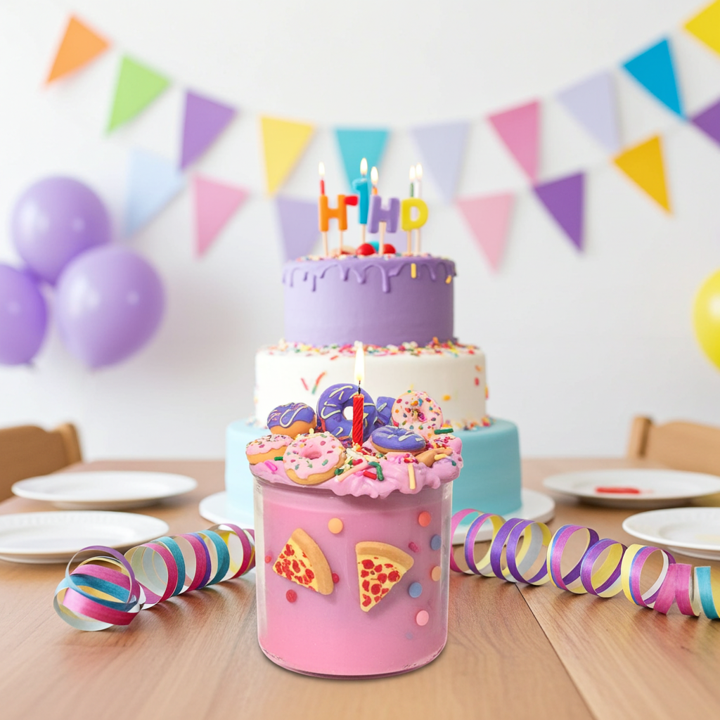 Small Happy Birthday Dessert Candle